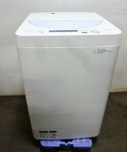 SHARP　5.5㎏　洗濯機　ES-GE5A-V　動作良好　バイオレット　時短　予約　ほぐし　シャープ　国内有名メーカー品