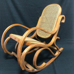 423　希少　チャイルド/ドール　/籐椅子　小型ヴィンテージ チャイルド ロッキングチェア クラシック カントリー スポーク 子供イス 