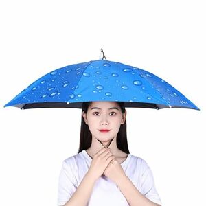 傘帽子 かぶる傘 日傘 頭にかぶる傘 両手が使える！傘 折りたたみ かぶる傘 uvカット 日焼け止め 防水 携帯便利 軽量 帽子型