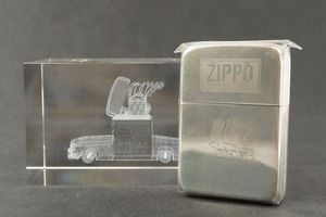 【801】未開封　ZIPPO／ジッポー　STERLING SILVER　1941レプリカ　ジッポーカー限定品008/200　2004年製　クリスタルジッポーホルダー付
