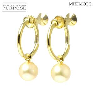 ミキモト MIKIMOTO アコヤ真珠 7.2mm イヤリング K18 YG イエローゴールド 750 パール Earrings 90212518