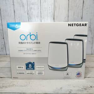 【新品・即決・送料込】 NETGEAR Orbi 8 AX6000 トライバンド メッシュ WiFi システム 3台 セット RBK853-100JPS ネットギア ｜ 送料無料