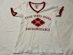 ■　EVISU エヴィス　エビス　半袖 Tシャツ サイズ32　ホワイト×レッド レディース　★