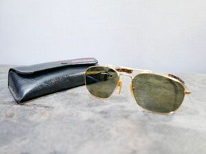 ■③American Optical アメリカンオプティカル サングラス AO 0003 Sport 54□18 ケース付き ビンテージ 現状品＠送料520円