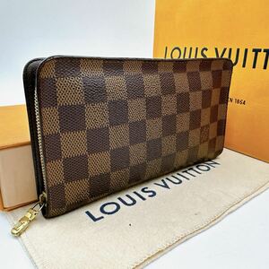 2781【美品】LOUIS VUITTON ルイヴィトン ダミエ ポルトモネジップ ラウンドファスナー 長財布 ウォレット N61728/CA1010