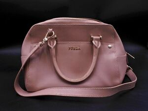 FURLA フルラ レザー 2WAY ショルダー ハンド バッグ ピンク ■■ ☆ eac3 レディース