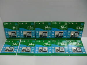 10枚セット　未使用・未開封品　16GB　microSDHCカード　HERB Relax　class10 変換アダプター付き　microSDカード　メモリーカード