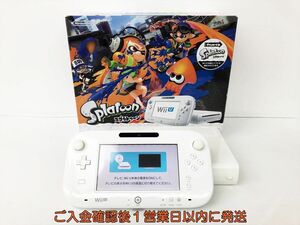 【1円】任天堂 WiiU 本体 スプラトゥーンセット 32GB ホワイト ニンテンドーWii U 動作確認済 DC05-983jy/G4