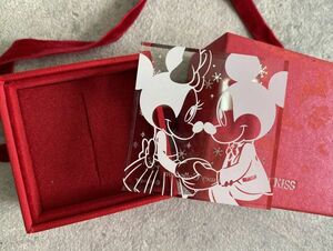 [THE KISS] リングケース 空箱 ザキッス ディズニーコレクションプレート入り ミッキー&ミニー 赤い空き箱 小物入れ ケースのみ