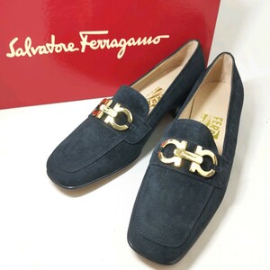  B #【商品ランク:B】サルヴァトーレ フェラガモ Salvatore Ferragamo ガンチーニ ラウンドトゥ パンプス ヒール size5B レディース 婦人靴