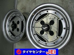 13インチ グッドイヤー 6J+12 114.3 当時物 旧車 AE86/サニトラ 中古アルミホイール【2本セット】送料無料(A13-4743）