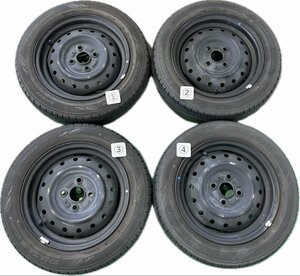 ★MH55S スズキ ワゴンR　純正 14インチ スチール ホイール　4本　14×4.5J +45 PCD100 4穴 ハブ径54　155/65R14　タイヤおまけ程度です★