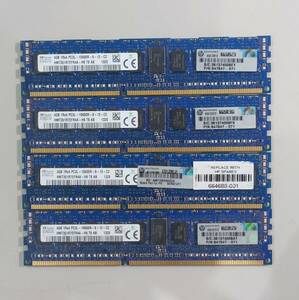 KN2972 【現状品】SK hynix 4GB 1Rx4 PC3L-10600R-9-12-C2 HMT351R7EFR4A 4枚セット