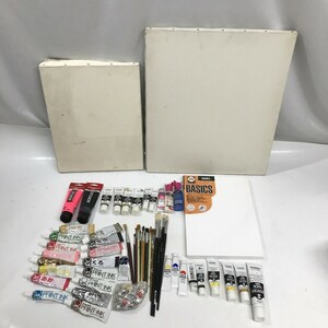 世界堂 画材 まとめ 油絵 麻キャンバス 絵筆 絵の具 まとめてセット プリントインク ターナー色彩 アクリルガッシュ 洋画 水彩画 角D0401-4