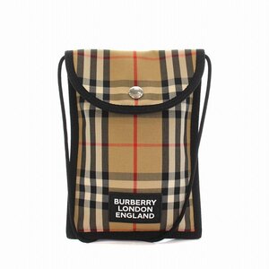 バーバリー BURBERRY ノバチェック フォンケース サコッシュ ショルダーバッグ 斜め掛け ベージュ 黒 赤 8026664 /YM メンズ レディース