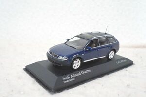 ミニチャンプス アウディ オールロード クアトロ 1/43 ミニカー 青 AUDI