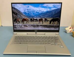 中古ノートパソコン★Windows10★NEC Core i7-7500U/@2.90GHz/8GB/M.2 256GB/XPS画面タッチ操作/13インチ以上★