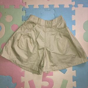 【新品即決！】GUジーユー女の子用キュロットスカート120cm ショートパンツ ベージュ