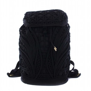 Mame Kurogouchi Cording Embroidery Backpack コード刺繍 バックパック リュックサック デイパック バッグ 黒 ブラック MM-AC401
