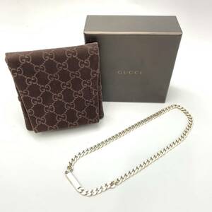 FN12076P 【1000円スタート!!】GUCCI グッチ Silver 925 喜平チェーン ネックレス ペンダント アクセサリー 