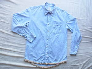 visvim ビズビム　裾パイピング　ボタンダウンシャツ　サイズ S　 日本製　ブルー