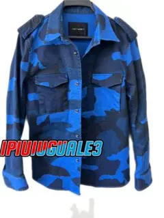 1PIU1UGUALE3 mrs035 カモフラ　ブルージャケット　Vサイズ
