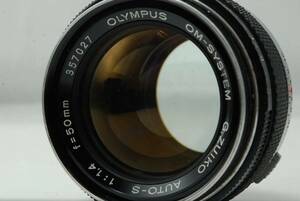 Olympus OM-SYSTEM G.ZUIKO AUTO-S 50mm F1.4 Lens SN357027