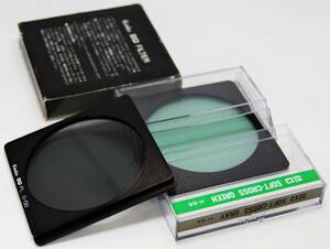 【2枚セット美品☆送料210円】★Kenko SQ PL GRAY G-58／GREEN★76㎜×76㎜ 角型フィルター SQフィルター ケンコー #100185