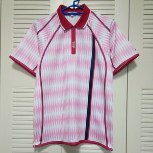 ★【古着】TSP　半袖　ポロシャツ　Lサイズ　赤、ピンク、白など