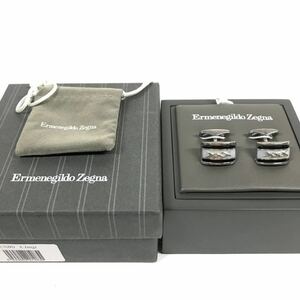 【エルメネジルドゼニア】本物 Ermenegildo Zegna カフス トリプルステッチ 白蝶貝 シェル カフリンクス カフスボタン メンズ 箱 送料520円