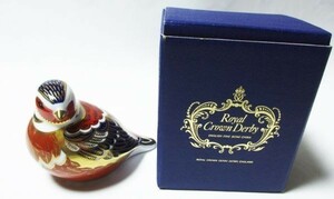 ロイヤルクラウンダービー 鳥 ズアオアトリ ペーパーウェイト Royal Crown Derby