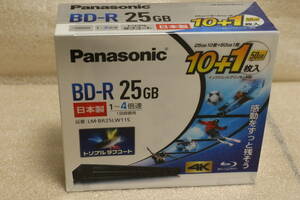 新品 Panasonic パナソニック 1回録画用 ブルーレイ ディスク BD-R 25GB 1～4倍速 11枚パック LM-BR25LW11S トリプルタフコート