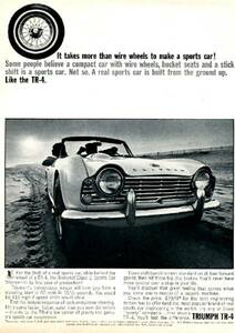◆1962年の自動車広告　トライアンフ　TR4　TRIUMPH