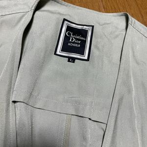 christian dior monsieur クリスチャン　ディオール　ノーカラージャケット　ダブル　オリーブ　カーキ　アースカラー　スプリングコート