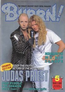 BURRN! JUDAS PRIEST/MEGADETH/MR.BIG/EUROPE/DEEP PURPLE/DON DOKKEN/OZZY/ヘヴィ・メタル・マガジン1991年5月号