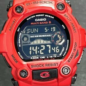 美品 CASIO G-SHOCK カシオ ジーショック Burning Red バーニングレッド GW-7900RD-4JF ソーラー電波 腕時計 アナログ デジタル メンズ
