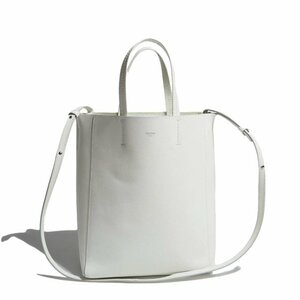 M5177R11　▼CELINE セリーヌ▼　バーティカルスモール カバ トートバッグ ホワイト / 2WAY レザーバッグ ショルダーバッグ 白