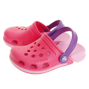 18.5cm クロックス（crocs）electro 3 clog k Paradise Pink / Carnation ピンク/カーネーション C12 新品