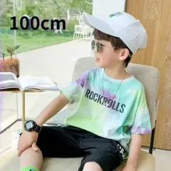 子供服　韓国　100　 Tシャツ 夏服　半袖　マーブル柄　男の子　ファッション