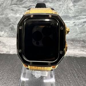最高級Apple Watch カバー　44mm 45mm　ゴールデンコンセプト好きに　ステンレスケース