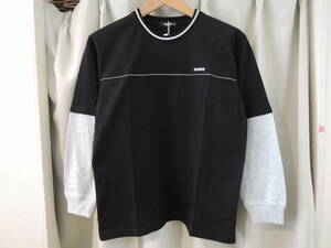 X-LARGE エクストララージ XLARGE Kids フェイクレイヤード L/SＴEE 長袖Ｔシャツ ブラック 140 キッズ 最新人気品 送料230円～