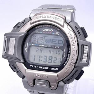 CASIO カシオ PROTREK プロトレック PRT-610 腕時計 ウォッチ クォーツ quartz クロノグラフ 銀 シルバー 灰 グレー P289