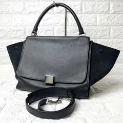 CELINE セリーヌ トラペーズ ハンドバッグ ショルダーバッグ 2WAY 黒