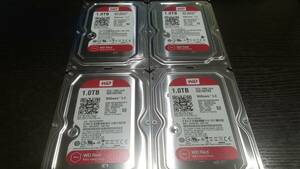 【動作品/4個セット】WD Red WD10EFRX [1TB/1000GB SATA] 3.5インチ/HDD/ハードディスク