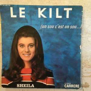 7EPシングル　SHEILAシェイラ//LE　KILT・DANS　UNE HEURE1　1967年フレンチイェイェガール　モッドダンサー　サバービア　オルガンバー