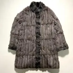 【リバーシブル】 ロリスファー × シルク100% コート ジャケット 高級 M