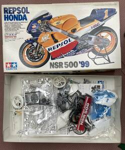 【ジャンク】タミヤ　1/12 れぷレプソル ホンダ　NSR500 1999 組み立て途中　おまけ　あつし橋デカール