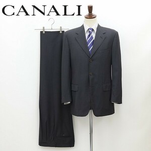 ◆CANALI カナーリ 3釦 スーツ セットアップ チャコールグレー 46