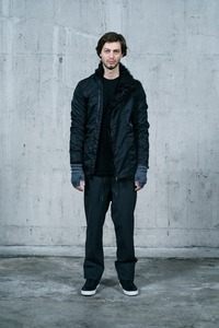 ripvanwinkle リップヴァンウインクル 18AW (RB-052) Graet Twill × Chekiang Lamb 2WAY Jacket ジャケット 黒 BLACK 3 定価198000円