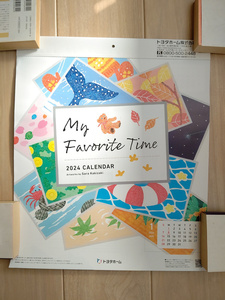 2024年(令和6年)壁掛けカレンダー トヨタホーム My Favorite Time Arkworks by Sara Kakizaki 柿崎サラ (ほぼ未使用/新品)